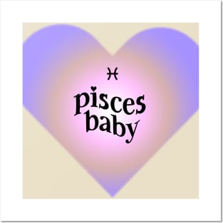 pisces baby Posters and Art